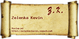 Zelenka Kevin névjegykártya